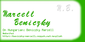 marcell beniczky business card